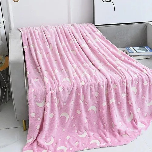 Frazada Manta Polar 1 Plaza Glow Brilla En Oscuridad 150x200
