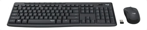Kit Teclado Y Mouse Inalámbrico Logitech Mk295 Español Negro Negro Negro