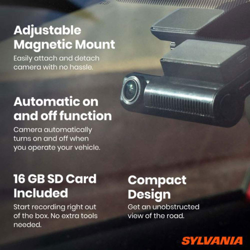 Cámara De Tablero Sylvania Roadsight Stealth 280 Grados