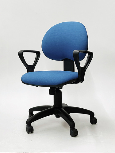 Silla de escritorio de Outlet Arcadia ergonómica azul con tapizado de marathon