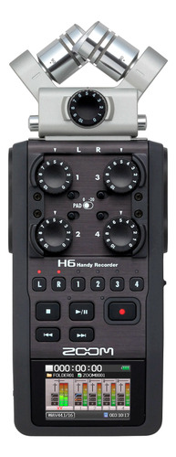 Gravador De Áudio Zoom H6 Portátil Com Visor Lcd Colorido