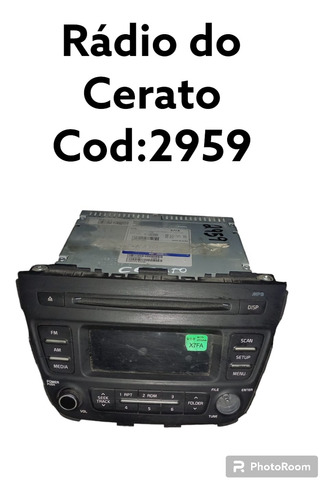 Radio Kia Sorento Cod 2936