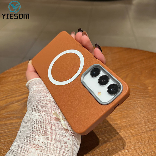 Funda Magnética De Piel Para Samsung Galaxy A16 A26 A36 A56 A15 A25 A35 A55 A14 A34 A54 5g Con Carga Inalámbrica Magnética