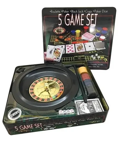 comprar Juego De Póker 5 En 1 Ruleta Casino Dados - Metal