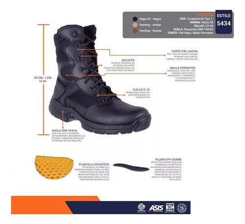 Bota Tactica Oc Tactical 5434