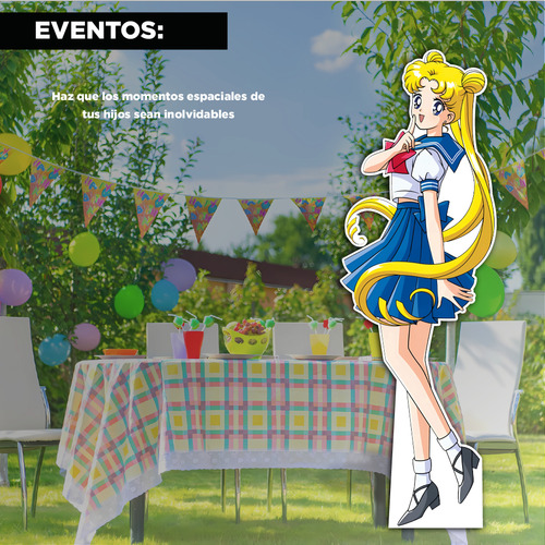 Figura Sailor Moon Usagi Base Solida Tamaño Real Coroplast Modelo 2