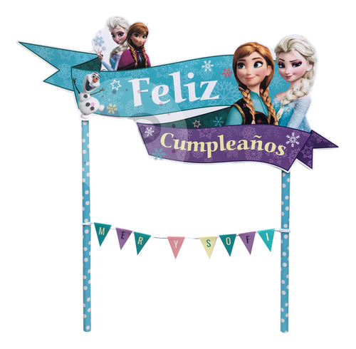 Topper Para Tortas De Frozen Personalizados Adorno Torta