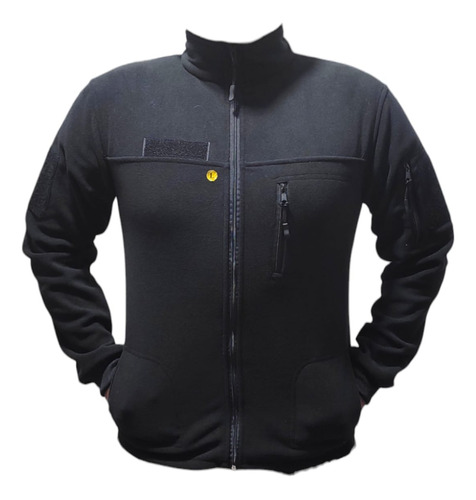 Campera Polar Tactica Negro Calidad Premium 