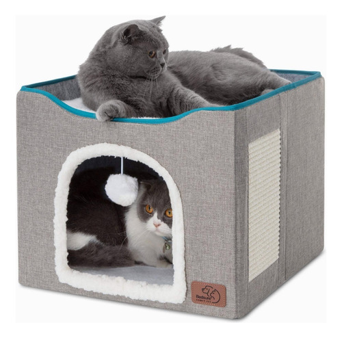 Casa Y Cama For Gatos Y Mascota Plegable Con Cojín Suave