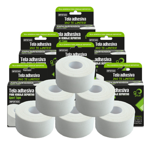 6 Pack Tela Adhesiva Vendaje Deportivo Sport Tape Go Plus