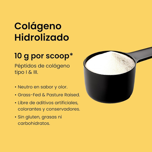 Colágeno Hidrolizado Entera Sin Sabor Tipo 1 Y 3 Sin Azúcar