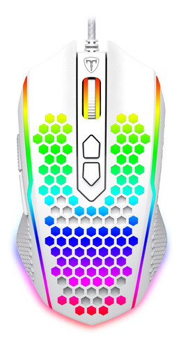 Mouse Gamer T-dagger Imperial Rgb Sensor Pixart 3212 Blanco