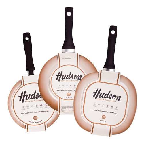 Juego Sartenes Antiadherente Ceramica Hudson 3p Envio Gratis