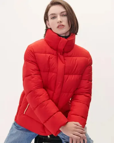 Chamarra color rojo para dama sale