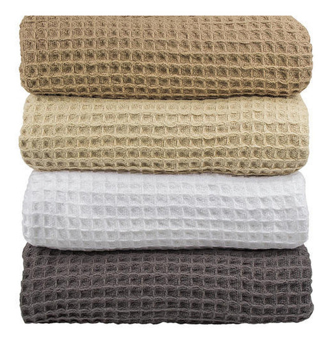 Colcha Tela Wafle Almoda Blanco Queen Size