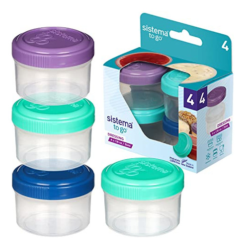 Sistema 4-piece Salad Vestir Y Contenedores De Dh90s