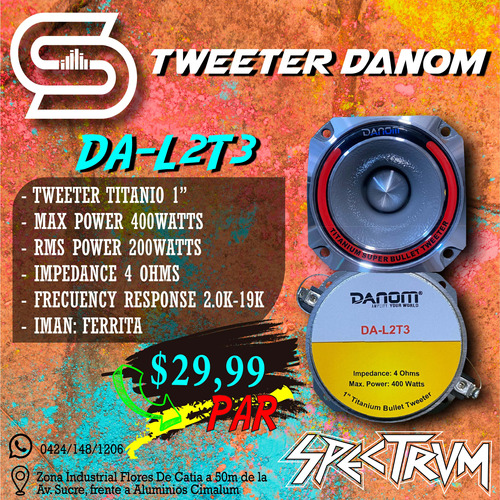 Tweeter Danom L2t3 400watts