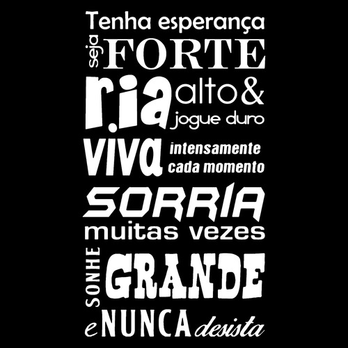 Adesivo De Parede - Frase Motivacional Seja Forte 80x44cm