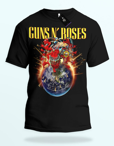 Camiseta Guns N' Roses Tour 2025 (com Datas) Plus Size