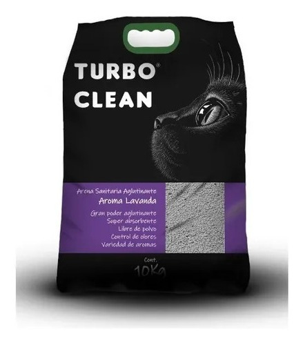 Arena Sanitaria Turbo Clean Aroma Lavanda 10kg X 10kg De Peso Neto