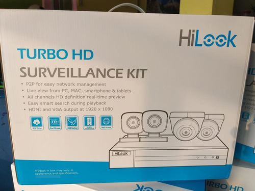 Kit 4 Camaras De Seguridad Fullhd 1080p Hilook Dvr 1 Tb