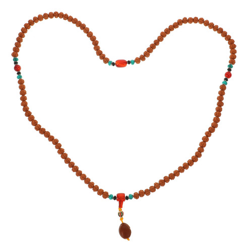 Collar De 108 Cuentas Rudraksha, Pulsera De Oración, Color A