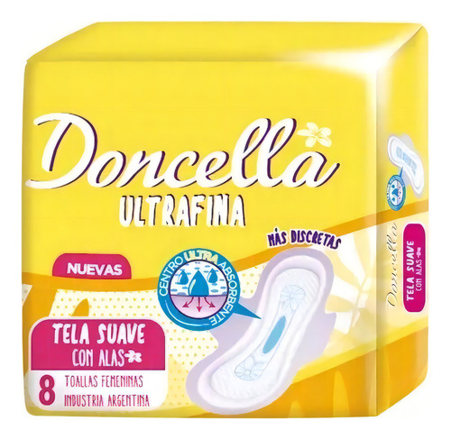 Toallas Femeninas Doncella Ultrafinas Con Alas Suaves X8u