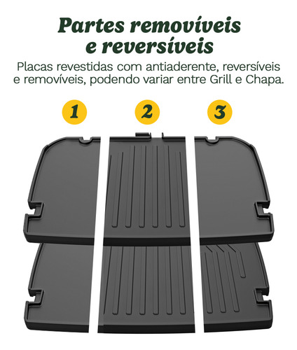 Grill Compacto Chapa E Panini Press Cuisinart Cor Cinza 127v