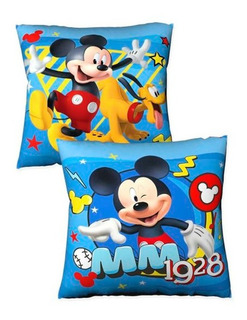 Cojín decorativo con relleno de 40 cm redondo Gran cojín decorativo para habitación de bebé Disney Home Mickey Mouse y Minnie Mouse Cojín para niños y niñas sofá cojín suave 