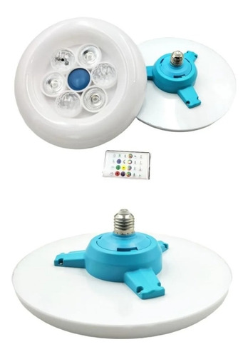 Imagen 7 de 7 de Foco Led Multicolor Bocina Bluetooth Lampara Rgb Con Control