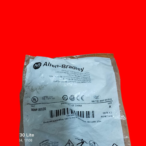 Allen-bradley Contact Cartridge With Latch 800f-mx20