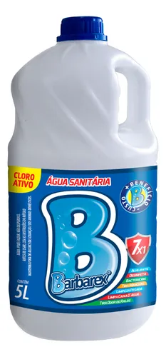 comprar Água Sanitária Com Cloro Ativo Tira Odor Barbarex 5 litros