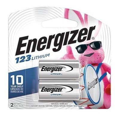 Pilas Baterías De Litio Energizer 123 2 Unidades