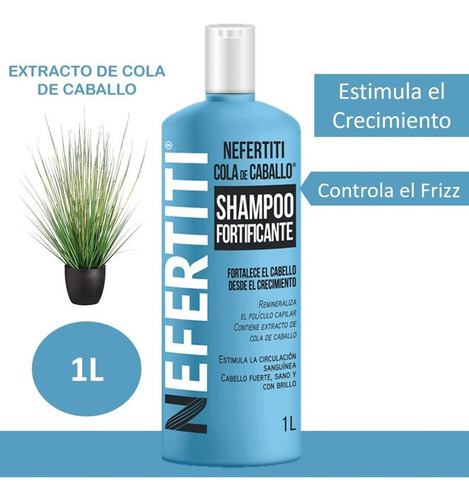 Shampoo Nefertiti Cola De Caballo 1l Para Crecimiento