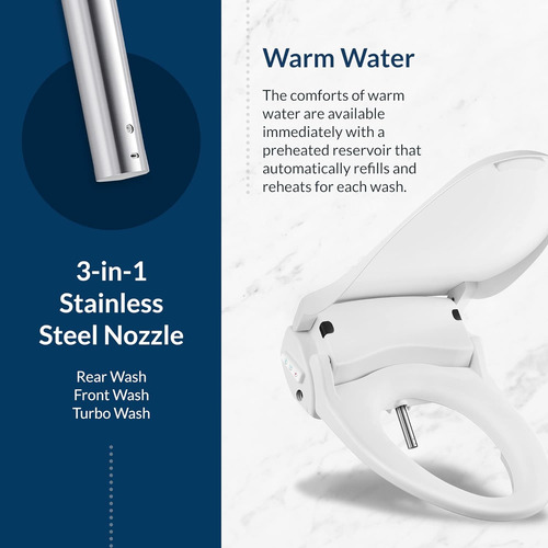 Asiento De Inodoro Inteligente Bio Bidet Slim Two En Blanco