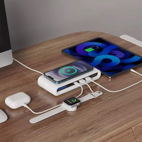 Cargador Rápido Inalámbrico Escritorio Para iPhone 4en1