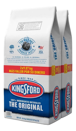 Briquetas Carbon Kingsford 2 Bolsas De 9.07 Kg Total 18.14