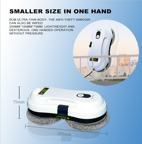 Imagen 8 de 10 de Robot Limpia Vidrios Zbking Automatico Hcr-12 Flat C/agua