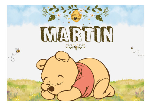 Banner Imprimible 2 X 1.5 M - Winnie Pooh Mod. 02