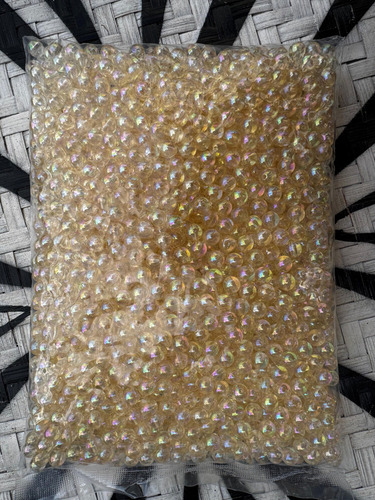 Perlas Tornasolada Pasante 8 Mm Amarillo Claro 925 Aprox.