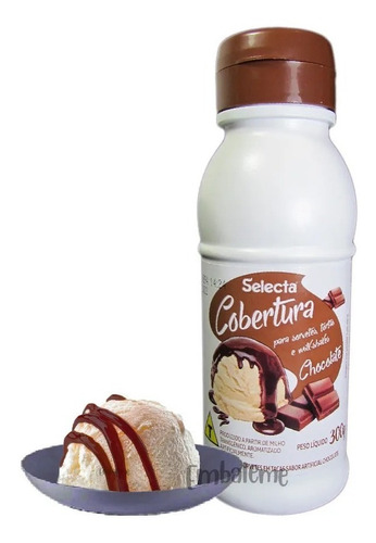 Cobertura para Sorvete Chocolate Selecta Squeeze 300g