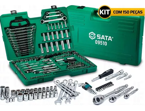 Jogo De Ferramentas Profissional 150 Pc. - SATA Brasil