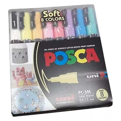 Marcadores Posca 3M Set 8 Colores Pastel