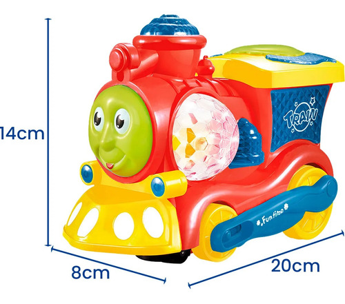 Trenzinho Bate E Volta Com Luzes E Som Dm Toys 5101