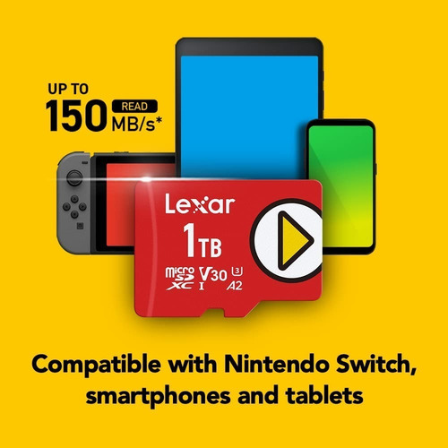 Imagen 6 de 7 de Tarjeta De Memoria Lexar Play Nintendo 256gb Microsd 150mb/s