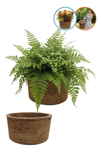 Vaso Grande Xaxim Fibra Coco Jardim Samambaia Ecológico N°3