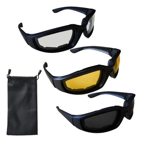 Gafas De Moto Acolchadas Uv Anti Viento Y Anti Polvo Para De