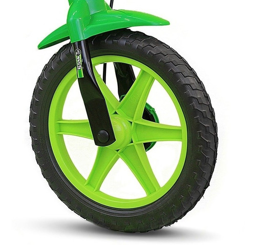 Bicicleta urbana infantil Nathor Black 12 freios tambor cor preto/verde com rodas de treinamento