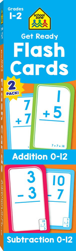 Flash Cards School Zone Prepárate Para Sumar Y Restar 6-7