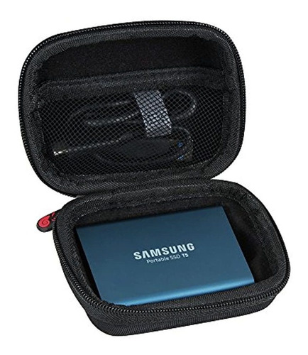 Funda De Viaje Portátil Para Samsung T5 Ssd,color Negro.